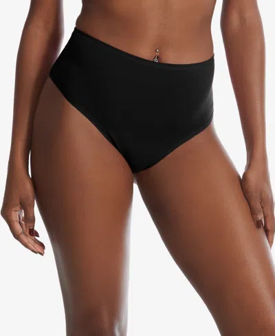 Hanky Panky Playstretch High-waist Thong In Black