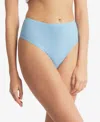 Hanky Panky Women's Playstretch Natural Rise Thong Underwear 721924 In Partly Cloudy Blue