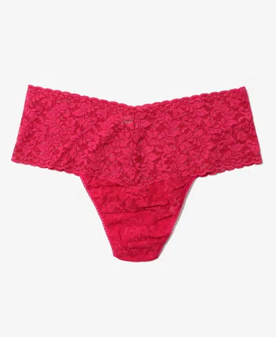 Hanky Panky Retro Lace Thong In Red