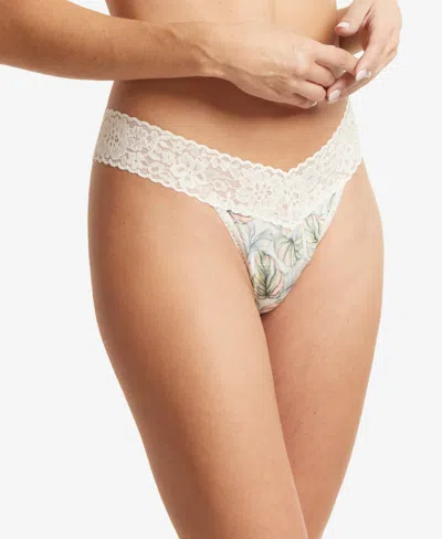 Hanky Panky Women's Printed Dream Ease Low Rise Thong In White