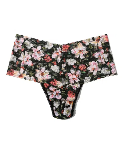 Hanky Panky Women's Printed Retro Thong In Black