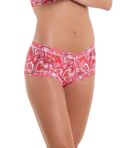 HANKY PANKY WOMEN'S PRINTED SIGNATURE LACE BOYSHORT
