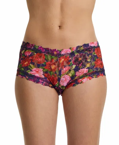 HANKY PANKY WOMEN'S PRINTED SIGNATURE LACE BOYSHORT