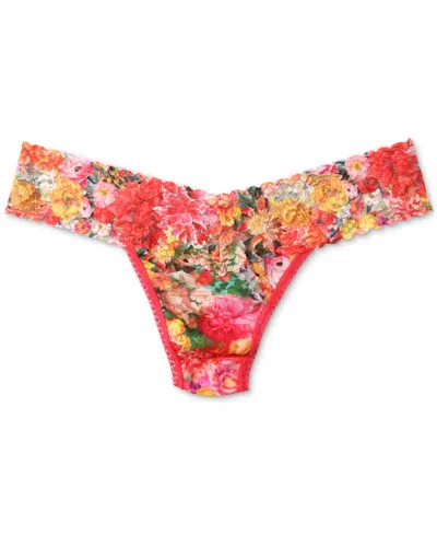 Hanky Panky Women's Printed Signature Lace Low Rise Thong In Multi