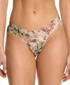 Hanky Panky Printed Signature Lace Low Rise Thong In French Garden