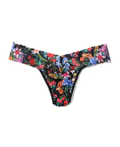 Hanky Panky Women's Printed Signature Lace Low Rise Thong Panty In Multi