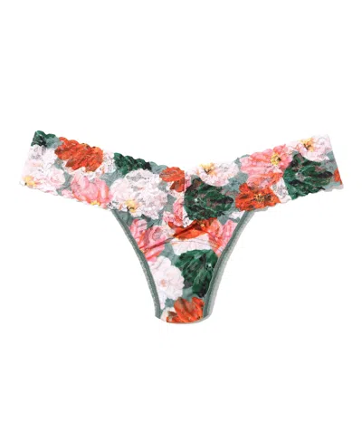 Hanky Panky Women's Printed Signature Lace Low Rise Thong Panty
