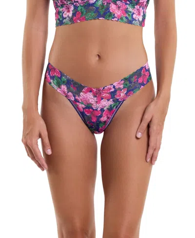 Hanky Panky Women's Printed Signature Lace Low Rise Thong In Multicolor