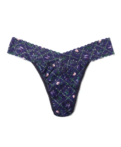 Hanky Panky Women's Printed Signature Lace Original Rise Thong Panty