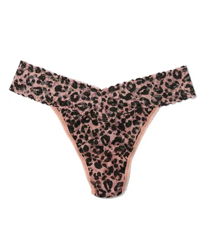 Hanky Panky Print Low Rise Thong In Pink