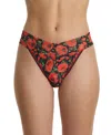 Hanky Panky Women's Printed Signature Lace Original Rise Thong Underwear In Multi