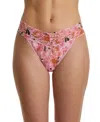 Hanky Panky Women's Printed Signature Lace Original Rise Thong Underwear In Multi