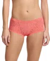 Hanky Panky Women's Signature Lace Boyshort In Courageous Coral