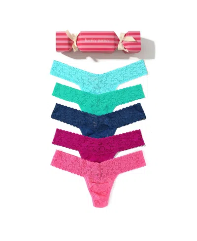 Hanky Panky Women's Signature Lace Low Rise 5 Pack Thong Underwear