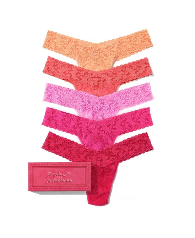 Hanky Panky Women's Signature Lace Low Rise 5 Pack Thong Underwear In Multi