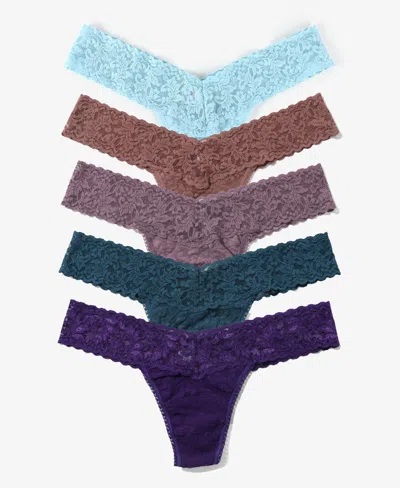 Hanky Panky Women's Signature Lace Low Rise 5 Pack Thong Underwear In Multi
