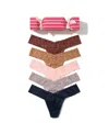 Hanky Panky Women's Signature Lace Low Rise 5 Pack Thong Underwear In Multi