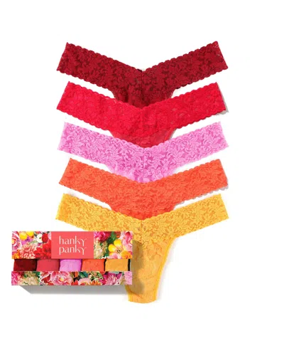 Hanky Panky Women's Signature Lace Low Rise Thong 5 Pack