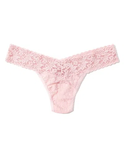 Hanky Panky Women's Signature Lace Low Rise Thong In Pink