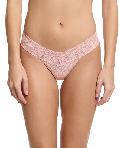 Hanky Panky Women's Signature Lace Low Rise Thong In Pink