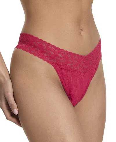 Hanky Panky Women's Signature Lace Original Rise Thong In Red
