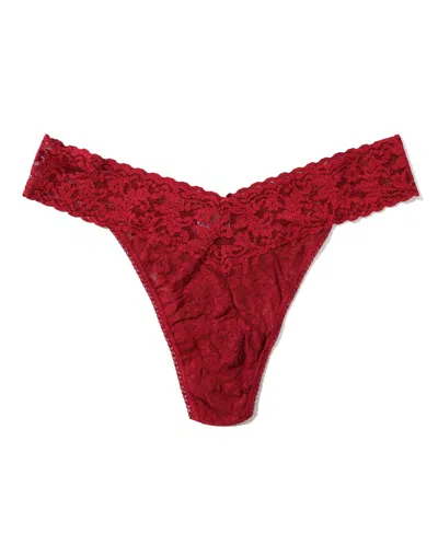 Hanky Panky Women's Signature Lace Original Rise Thong In Red