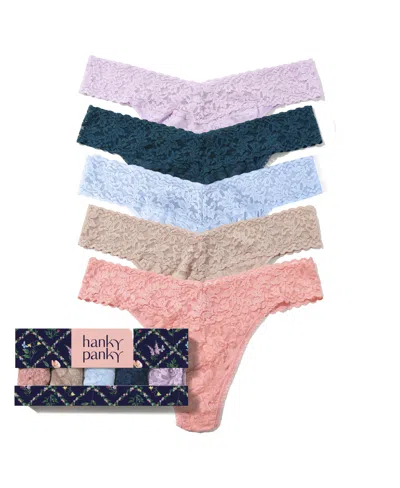 Hanky Panky Women's Signature Lace Original Rise Thong 5pack Panty