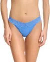 Hanky Panky Signature Lace Original Rise Thong In Take The Plunge Blue