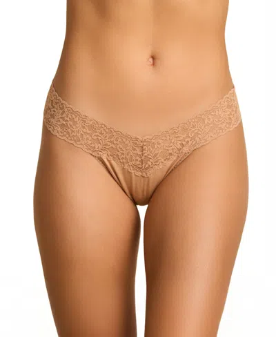 Hanky Panky Women's Supima Cotton Low Rise Thong In Animal Print