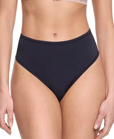 Hanky Panky Women's Yourfit High Cut Thong Panty In Black