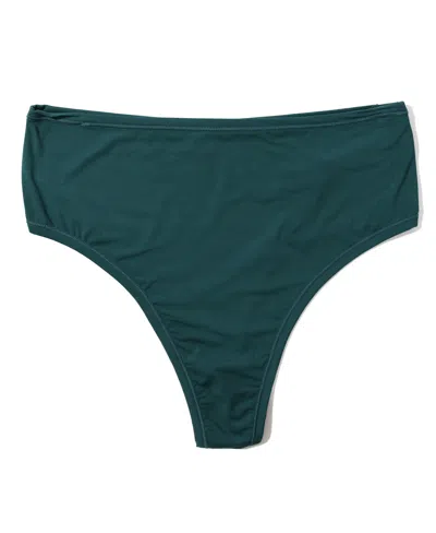 Hanky Panky Women's Yourfit High Cut Thong Panty In Green