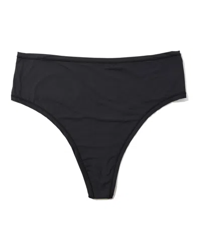Hanky Panky Women's Yourfit Plus High Cut Thong Panty In Black