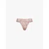 Hanky Panky Printed Signature Lace Low Rise Thong In Hide And Seek
