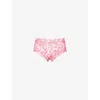 Hanky Panky Womens Lots Of Love Boyshort Lace Briefs In Lots Of Love