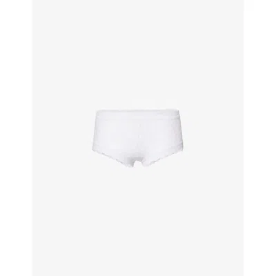 Hanky Panky Womens White Boyshort Signature Lace Briefs Xs