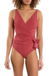 Hanky Panky Wrap Front One-piece Swimsuit