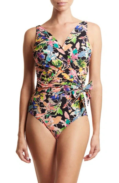 Hanky Panky Wide Strap Wrap One Piece Swimsuit In Multicolor