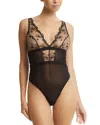 Hanky Panky Written In The Stars Lace Teddy Bodysuit In Black