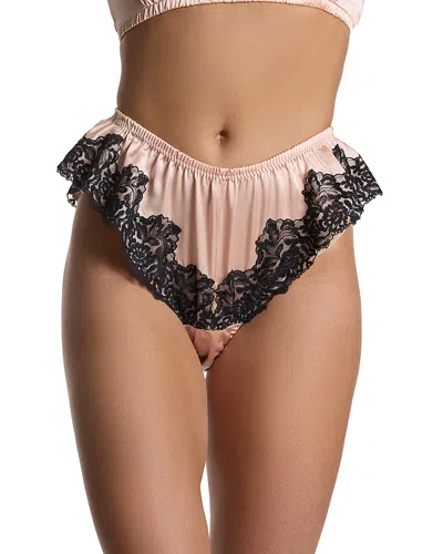 Hanky Panky X Lexi Wood Victoria Flutter Silk Tanga In Pink