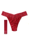 Hanky Panky X Pantone Color Of The Year Signature Lace Original Rise Thong In Red