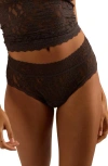 Hanky Panky X Saalt Signature Lace® Leakproof French Briefs In Gray