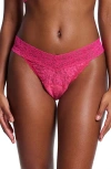 Hanky Panky X Saalt Signature Lace Leakproof Original Rise Thong In Pink