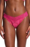 Hanky Panky X Saalt Signature Lace® Leakproof V-kini Bikini In Pink