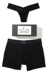 HANKY PANKY X SAXX VIBE ASSORTED 2-PACK BOXER BRIEF & THONG