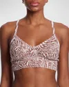 Hanky Panky Printed V-neck Retro Lace Bralette In Hide And Seek