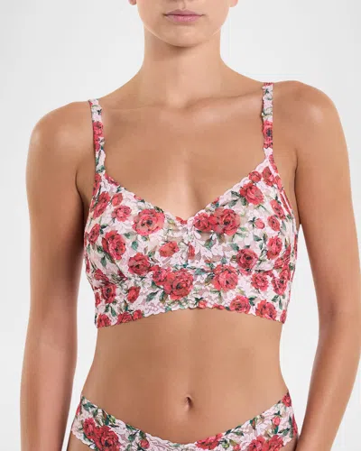 Hanky Panky Zebra-print Lace Retro Bralette In Je' Taime