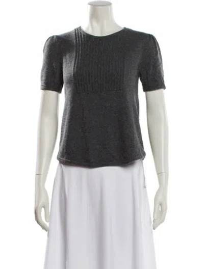 Pre-owned Hanley Mellon Cashmere Crew Neck Sweater In Gray