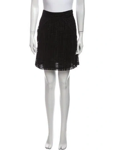 Pre-owned Hanley Mellon Velvet Mini Skirt In Black