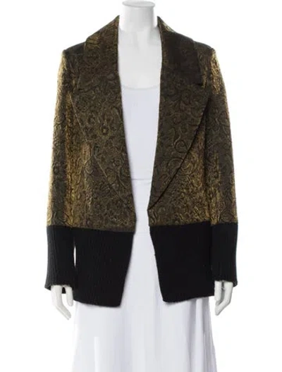 Pre-owned Hanley Mellon Wool Patterned Blazer In Multicolor
