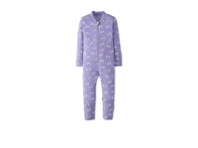 Hanna Andersson 2-way Zip Sleeper In Hannasofttm (infant/toddler) Kid's Pajama Sets Cute Cats On Purple : 3-6 Months